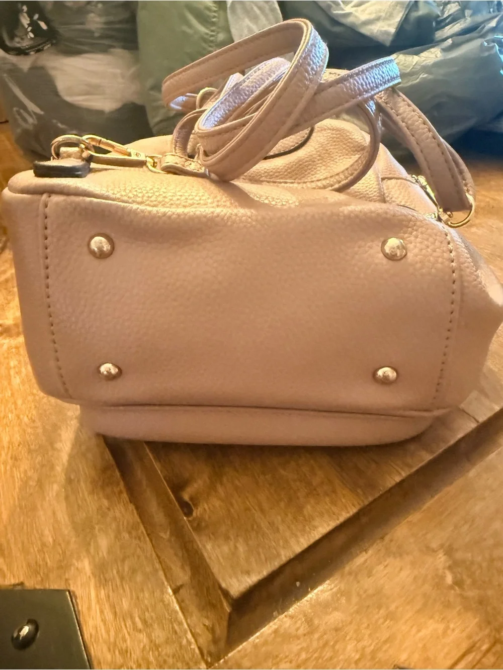 Women’s Mini Backpack - Blush Pink Faux Leather